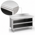 Thumbnail image #3 for La Rosa Refrigeration L-60142-32 Open Cabinet Base Utility Stand, 42 x 32 Inches, 304 Stainless Steel Top