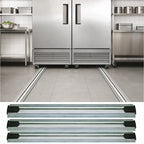 Thumbnail image #3 for Quantum QVTRK-3-132EST Double Unit Floor Track Assembly Kit with 3 11-Foot V-Groove Aluminum Tracks, End Stops & Hardware
