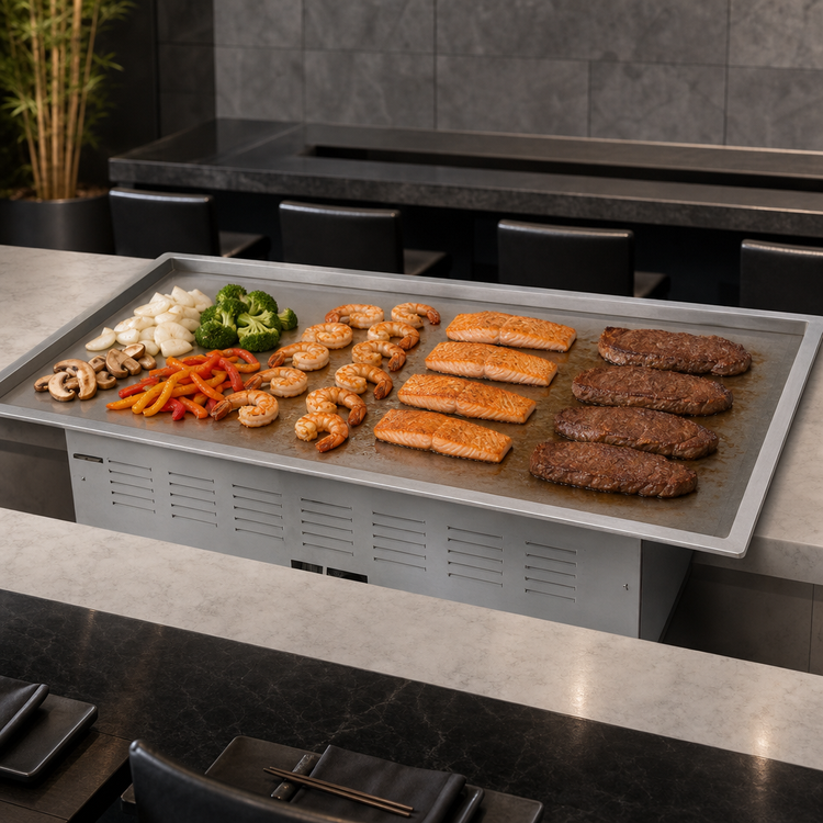 Product image #3 for Garland E22-36-56GMX Electric Teppan-Yaki Drop-In Griddle with 56-3/16" x 26-3/4" Grill Surface