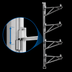 Thumbnail image #3 for Eagle Group Adjustable Post Wire Wall Mount Prepackaged End Unit for 24-Inch Deep Shelves, 63-Inch Posts, Stainless Steel