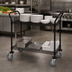 Thumbnail image #3 for Quantum 2-Shelf Wire Utility Bus Cart, 60 x 24 x 37-1/2 Inches, Black Epoxy