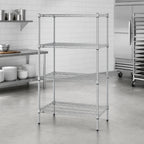 Thumbnail image #3 for Metro Super Erecta N416C 4-Shelf Chrome-Plated Wire Starter Shelving Unit, 24"W x 21"D x 63"H