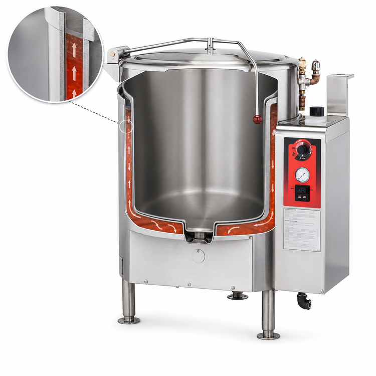 Product image #4 for Vulcan GT100E 100-Gallon Fully Jacketed Gas Stationary Kettle