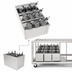 Thumbnail image #3 for Krowne MoveWell 3-Tier Stainless Steel Modular Speed Rack Insert, 12 x 21 x 6 Inches