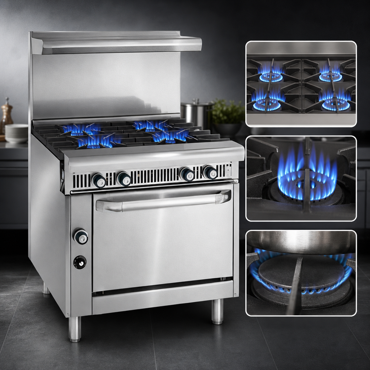 Product image #3 for Imperial Spec Series 36-Inch Heavy Duty Gas Range with 4 Open Burners and Standard Oven