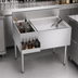 Thumbnail image #3 for Krowne Royal Series Underbar Multi-Station Bar Ice Bin with Bottle Well, Right Ice Bin, Left Bottle Storage, and 10-Circuit Cold Plate, 36 Inch Wide