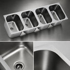 Thumbnail image #3 for Eagle Group FDI-14-16-9.5-4 Four-Compartment Weld-In Stainless Steel Sink, 14 x 16 x 9.5-Inch Bowls