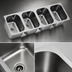 Thumbnail image #3 for Eagle Group Four-Compartment Weld-In Stainless Steel Sink with 14 x 16 x 9.5-Inch Bowls