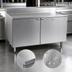 Thumbnail image #3 for CHOICE Underbar Stainless Steel Drainboard Cabinet Base with 2 Hinged Doors, 48-Inch W x 19-Inch D
