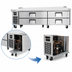 Thumbnail image #3 for Everest Refrigeration Two-Section Four-Drawer Chef Base Refrigerator, 86-1/4 Inch Wide, Side-Mounted Self-Contained R290
