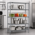 Thumbnail image #3 for Red-i-Pak 4-Tier Stationary Wire Shelving Unit, 48 x 18 x 63 Inches, Pewter Gray Epoxy Finish