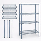 Thumbnail image #3 for Quantum WR63-2454GY 54"W x 24"D x 63"H Wire Shelving Starter Unit, 4 Shelves, Gray Epoxy Finish