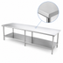 Thumbnail image #3 for Sapphire Manufacturing 84 Inch x 24 Inch Stainless Steel Work Table with Adjustable Undershelf