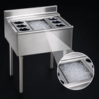 Thumbnail image #3 for Eagle Group 1800 Series B2CT-12D-18-7 24-Inch Underbar Cocktail Unit with 12-Inch Insulated Ice Bin and 7-Circuit Cold Plate