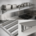 Thumbnail image #3 for Advance Tabco Heavy Duty Slotted Cook Line Wall Shelf, 144 x 21 Inches, 304 Stainless Steel