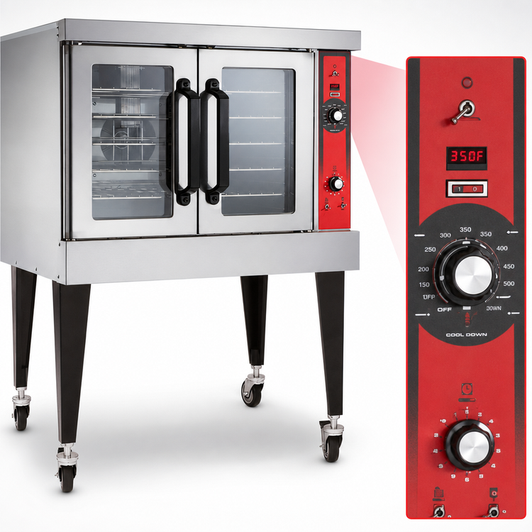 Product image #3 for Vulcan VC5GD Single Deck Full-Size Standard Depth Gas Convection Oven with Removable Doors
