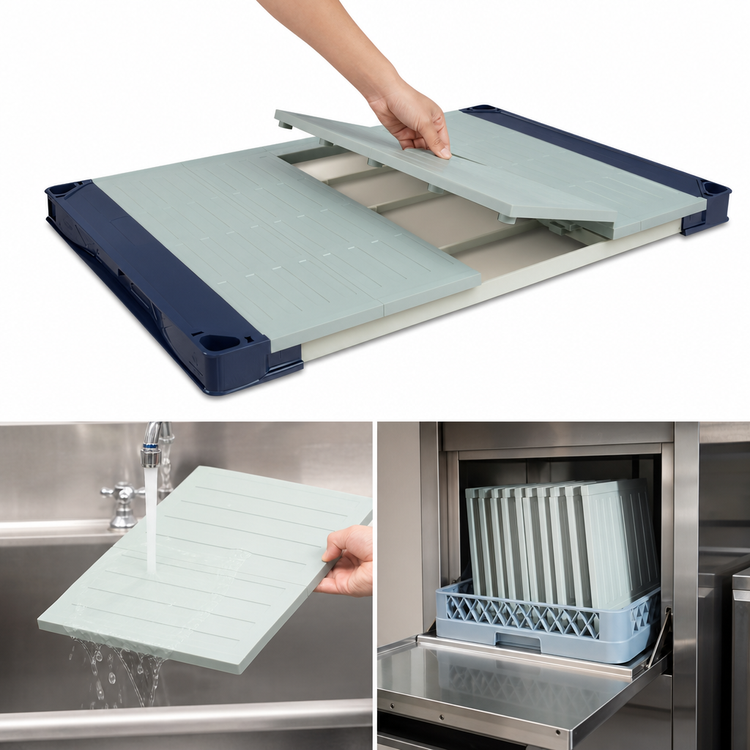 Product image #3 for MetroMax 4 36 Inches W x 24 Inches D Solid Polymer Shelf with Microban, Blue