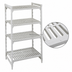 Thumbnail image #4 for Cambro Camshelving Premium 4-Shelf Vented Stationary Starter Unit, 21 Inch Deep x 48 Inch Long x 64 Inch High, Speckled Gray