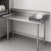 Thumbnail image #3 for Eagle Group Straight Clean Dishtable, 30 x 30 x 43-1/2 Inch, Right-to-Left Operation, 16/304 Stainless Steel Top