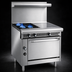 Thumbnail image #3 for Imperial Spec Series Heavy-Duty 36-Inch Gas Range with 3 Open Burners, 3 Hot Tops, and Open Cabinet Base