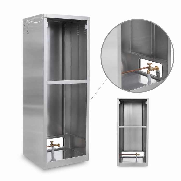 Product image #4 for John Boos Stainless Steel Mop Sink Janitor Cabinet, Open Back, 30 x 30 x 84 Inches