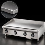Thumbnail image #3 for Star (Middleby) Ultra-Max 872TCHSA 72-Inch Countertop Gas Griddle, 24-Inch Deep Chrome Plate, Mechanical Thermostats