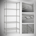 Thumbnail image #3 for Eagle Group 5-Tier Stationary Starter Wire Shelving Unit, 24 x 21 x 86 Inches, Stainless Steel Finish