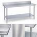 Thumbnail image #3 for Duke Stainless Steel Underbar Work Table with 5-Inch Riser and Galvanized Undershelf, 144 x 24 Inches