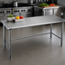 Thumbnail image #3 for Eagle Spec-Master 72-Inch x 24-Inch 14-Gauge Stainless Steel Work Table with Open Base