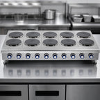 Thumbnail image #3 for Imperial (Middleby) IHPA-10-60-E 60-Inch Electric Countertop Hot Plate, 10 Round Plate Elements, Solid Top, Infinite Controls