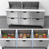 Thumbnail image #4 for Beverage Air 72-Inch Three-Section Mega Top Refrigerated Prep Table with 6 Drawers and 24-Pan Top