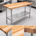 Thumbnail image #3 for John Boos 36 Inch x 18 Inch Northern Hard Rock Maple Wood Top Work Table with Adjustable Undershelf