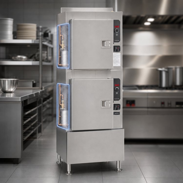 Product image #3 for Steamcraft Gemini 10 Pressureless Gas Convection Steamer with 2 Compartments
