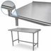 Thumbnail image #3 for Advance Tabco TFMS-2410 Open Base Stainless Steel Work Table with 1-1/2 Inch Rear Up-Turn, 120 x 24 Inches