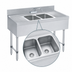 Thumbnail image #3 for Advance Tabco Underbar Basics 48-Inch 2-Compartment Stainless Steel Bar Sink Unit with Dual Drainboards and Deck-Mount Faucet