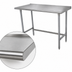 Thumbnail image #3 for Advance Tabco 72-Inch x 24-Inch 16-Gauge 430 Stainless Steel Work Table with 1-1/2-Inch Rear Up-Turn and Open Base