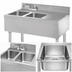 Thumbnail image #3 for Advance Tabco Underbar Basics 2-Compartment Stainless Steel Bar Sink Unit with Right Drainboard and Deck-Mount Faucet