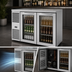 Thumbnail image #3 for Two-Section Refrigerated Back Bar Cooler with Glass Doors, 52-Inch Wide, Stainless Steel, Self-Contained Side-Mounted Refrigeration
