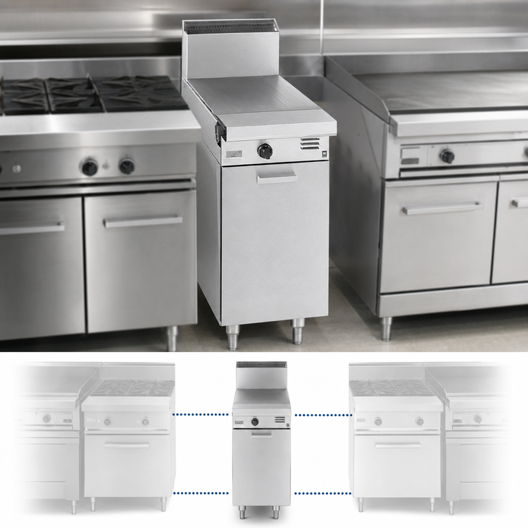 Product image #3 for Garland Master Series Heavy Duty 17-Inch Gas Modular Add-A-Unit Hot Top Range Section