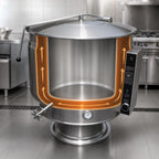 Thumbnail image #3 for Crown EP-60F 60 Gallon Electric Full Jacketed Pedestal Steam Kettle