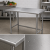 Thumbnail image #3 for Advance Tabco Special Value Series 60-Inch x 24-Inch Open Base Work Table with 16-Gauge 304 Stainless Steel Top