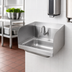 Thumbnail image #3 for John Boos Pro-Bowl Wall-Mounted Stainless Steel Hand Wash Sink with Left and Right Side Splashes, 14 x 10 x 5 Inch Bowl