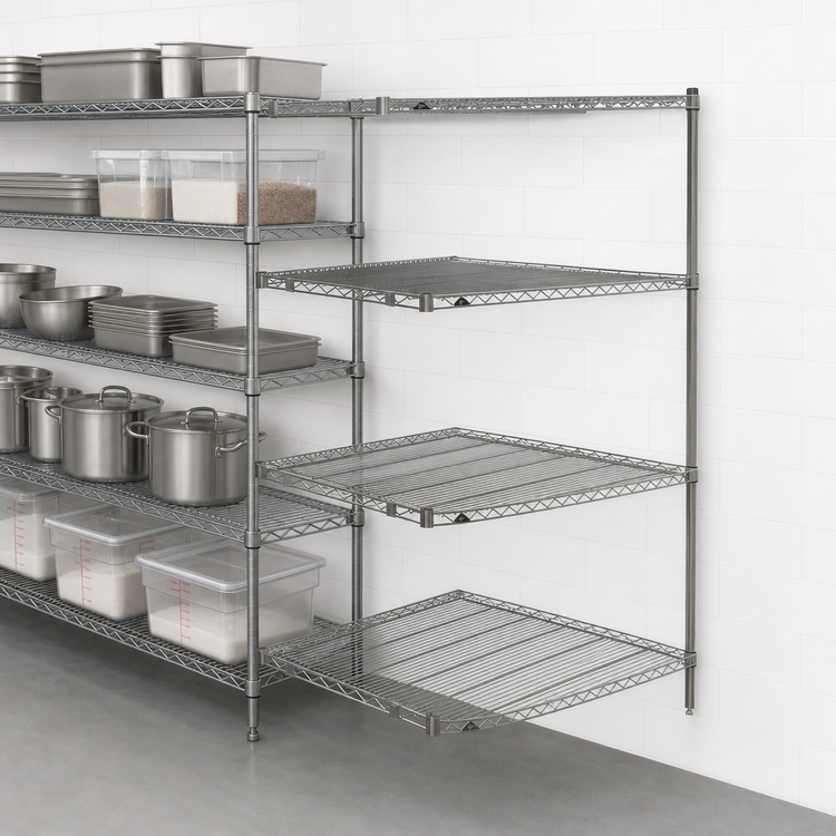 Product image #3 for Metro Super Erecta Brite 36" x 21" x 63" 4-Shelf Add-On Wire Shelving Unit