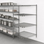 Thumbnail image #3 for Metro Super Erecta AN436BR 4-Shelf Add-On Wire Shelving Unit, 36"W x 21"D x 63"H, Zinc Finish