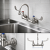 Thumbnail image #3 for T&S Brass B-0350 Wall Mount Surgical Sink Mixing Faucet with 5-3/4 Inch Gooseneck Spout and Rosespray Outlet