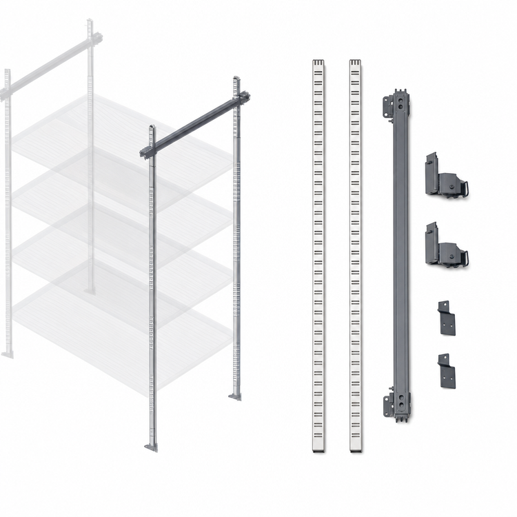 Product image #3 for Quantum 24-Inch Intermediate Overhead Track Shelving Kit with 86-Inch Posts