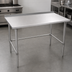 Thumbnail image #3 for John Boos Stallion 120-Inch x 24-Inch Stainless Steel Work Table with 1-1/2-Inch Rear Up-Turn Backsplash