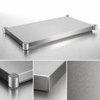 Thumbnail image #3 for John Boos SSK6-2448 Commercial Work Table Undershelf, 48"W x 24"D, 16-Gauge 300 Series Stainless Steel, NSF