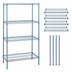 Thumbnail image #3 for Quantum 54 in W x 24 in D x 86 in H Gray Epoxy Antimicrobial Wire Shelving Starter Kit