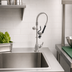 Thumbnail image #4 for T&S Brass Mini Pre-Rinse Faucet Unit, Single Hole Deck Mount, 12-Inch Riser, 24-Inch Hose
